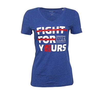 Imagem de Reebok UFC Women's Navy Blue UFAN Fight for Yours Triblend V-Neck T-Shirt AO2363 (Medium)