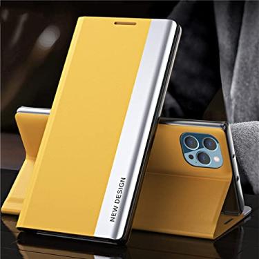 Imagem de Flip Case para Samsung Galaxy S20 FE S21 S22 Ultra S7 Edge S8 S9 Plus S10 Lite Carteira de Luxo Coque Bolsa Magnética para Telefone, Amarelo, Para S8 Plus