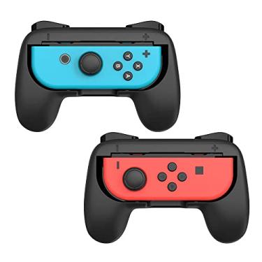 Imagem de Talkworks Grips for Nintendo Switch Joycon Controller (2 Pack) - Game Accessories Joy-Con Handheld Joystick Remote Control Holder Joy Con Kit - Black - Nintendo Switch
