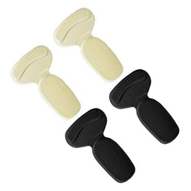 Imagem de 2 Pares Calcanhar De Esponja Almofadas De Salto Alto Parte De Trás Da Inserção De Calcanhar Solto Protetores De Calcanhar Para Apertos De Calcanhar Pegajoso Poliéster Sapato 2 Em 1