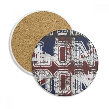 Imagem de Caneca de Londres, Reino Unido, Inglaterra, Bandeira da União Jack Coaster Cup Caneca de proteção de mesa Pedra absorvente