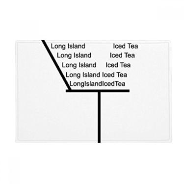 Imagem de DIYthinker Tapete antiderrapante para porta de banheiro com desenho de Long Island, chá gelado