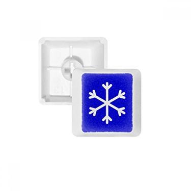 Imagem de Kit de atualização de teclado mecânico PBT para jogos Snow Blue Square Warning Mark