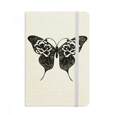Imagem de Caderno de borboletas com asas de rosas, capa dura oficial, diário clássico