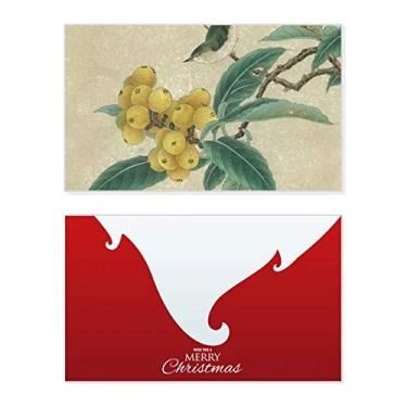 Imagem de Boneco de pena bordado Loquat com pintura chinesa, feriado, feriado, cartão de felicitações, mensagem de Natal