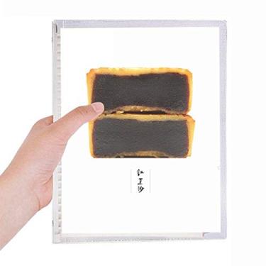 Imagem de Pasta de feijão vermelho bolo de lua médio outono caderno caderno de folhas soltas diário recarregável artigos de papelaria