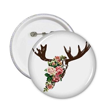 Imagem de Capa de flores rosas rosto Art Deco presente moderno pinos distintivo botão emblema acessório decoração 5 peças