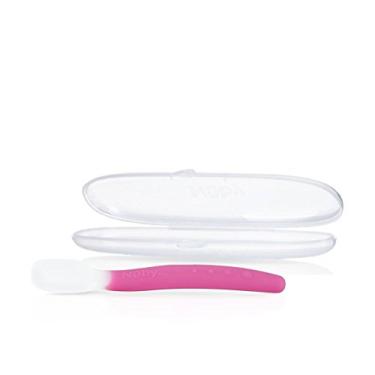 Imagem de Nuby Colher de Silicone com Estojo Rosa