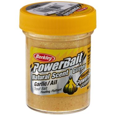 Imagem de Berkley Isca de Truta com Glitter Natural PowerBait, Alho, Amarelo, Jar (1 Unidade)