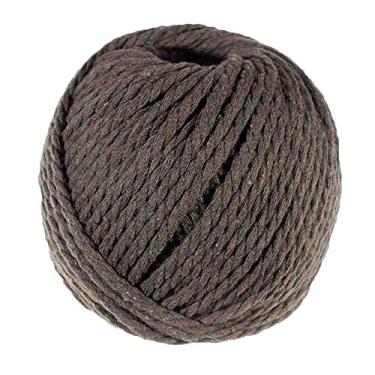 Imagem de Corda de algodão de macramê natural Craft County – Comprimento de 50 metros (chocolate escuro, 5 mm)