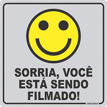 Imagem de Placa De Sinalizacao Voce Esta Sendo Filmado 15X15 Pacote Com 05-63008