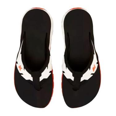 Imagem de Chinelo Kenner Rakka Dlm02 Ultra Force Masculino Preto Branco Laranja