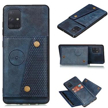 Imagem de Capa carteira de couro PU para Samsung Galaxy S22 S21 S10 S9 S8 Plus S20 FE Note 20 Ultra 9 10 Lite A7 J8 2018 Slot para cartão Flip Cover, azul, para Samsung Note 9