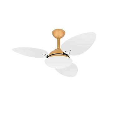 Imagem de Ventilador Teto Silencioso 3 Pás Pétalo Dourado Ventax 110V