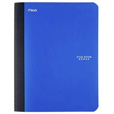 Imagem de Five Star Caderno de composição, livro pautado na faculdade, diário de escrita, papel pautado, material escolar em casa para estudantes e K-12, 100 folhas, 23 x 19 cm, azul (72263)