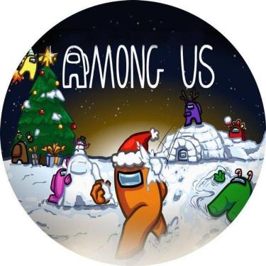 Imagem de Painel Redondo 3D Sublimado Among Us Frd-2012
