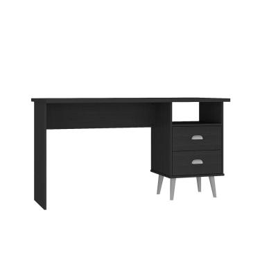 Imagem de Escrivaninha Retrô 136cm 2 Gavetas 1 Nicho Hecol Móveis Onix TX