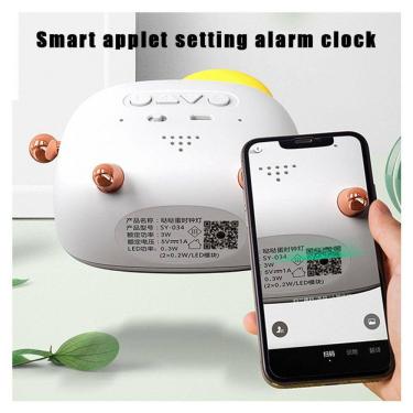 Imagem de Despertador dos desenhos animados com reg de luz noturna digital