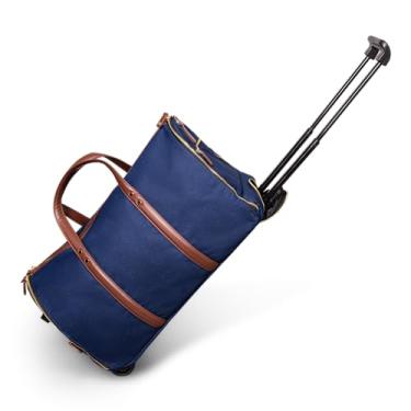 Imagem de Bolsa esportiva conversível com rodinhas – Bolsa de viagem Kendall Country Garment Weekender com rodas e alça bolsa de sapato bolsa conversível para viagem azul meia-noite, Meia-noite, 20 inch, Bolsa