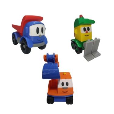 Imagem de Combo Leo O Caminhao Lifty e Scoop - 3 Brinquedos Impressao 3d