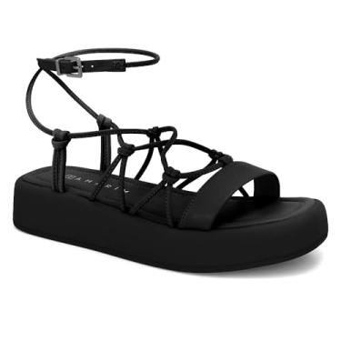 Imagem de Sandália Fem Ramarim Plataforma Entrelace Preto 23-39205 Tamanho:35;Cor:Preto;Gênero:Feminino