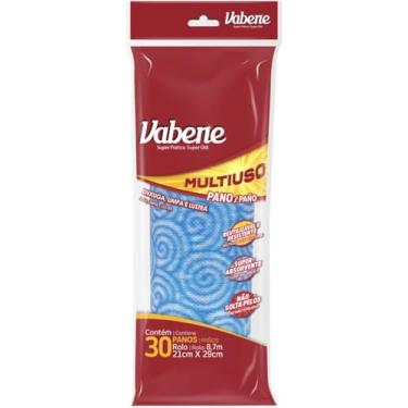 Imagem de Pano de Limpeza Multiuso, 21 cm x 29cm, 30 unidades, Azul, Vabene