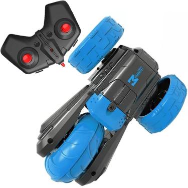 Imagem de Carrinho Controle Remoto 360 Manobra Flip Radical Luzes Som Super Carro Divertido Criança Brinquedo Aventura