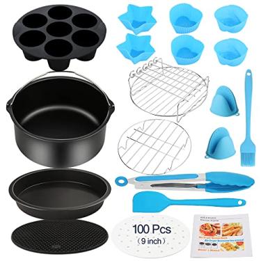 Imagem de SIK Acessórios para fritadeira a ar, 13 peças para Ninja COSORI Power XL 5,3 QT - Fritadeira a ar de 8 litros com barril de bolo de 23 cm