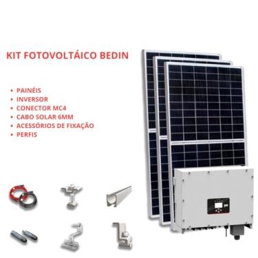 Imagem de Kit Energia Solar 660KWh/mês 11 Painéis 560W Inversor 5KW Monofásico Bedin Solar