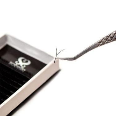 Imagem de Pinça Sobelle Prata Para Extensão Alongamento De Cílios, Pinça Sobelle
