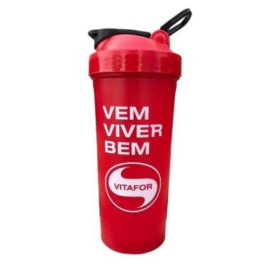 Imagem de Coqueteleira Viver Bem Logo Vitafor (600Ml) - Cor: Vermelha