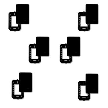 Imagem de 6 Placas 4 X 2 Cega Preto Com Suporte Suporte - FAME