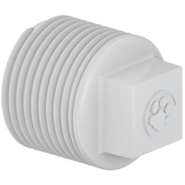 Imagem de Plug Tampão Roscável Rosca Macho Conexão PVC Branco Para Canos Água Fr