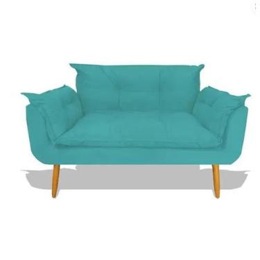 Imagem de Namoradeira Decorativa Opala Suede - me, azul turquesa