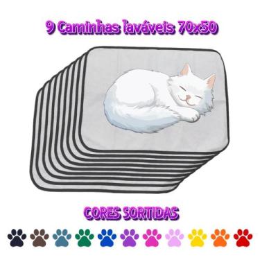 Imagem de 9 Caminhas para Cães e Gatos Dobrável 200 Lavagens 70x50 Cores Sortida