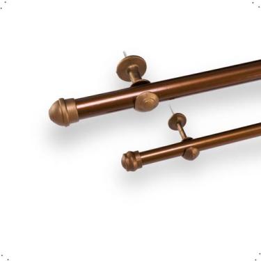 Imagem de 01 Varão de cortina colorido 2,0m 19mm Simples Varao Curtina Pequena -