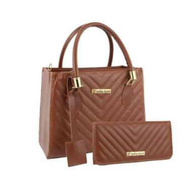 Imagem de Bolsa Feminina Transversal Tote Moda Casual + Carteira Kit - Selfie St