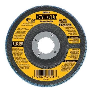 Imagem de Disco Flap 4.1/2 X 7/8 (115x22mm) Gr120 Dw8310 - Dewalt