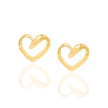 Imagem de Brinco folheado a ouro 18k coração/520968 - Rommanel , Dourado, P