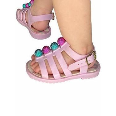 Imagem de Sandália menina papete bolinha calçados infantil juju shoes, Rosa bb, 