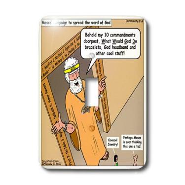Imagem de 3dRose lsp_19517_1 Deuteronômio 6 1 9 Ensinando os 10 Mandamentos Bíblia Ensinar as portas, pulseiras, Bandanas de cabeça - Interruptor de alternância único