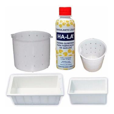 Imagem de Kit Queijo Coalho Ha-la 200ml com formas Frescal e Mussarela - COMBO
