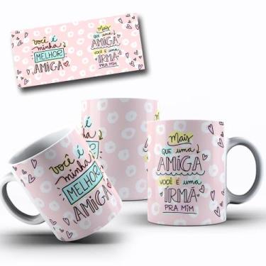 Imagem de Caneca Branca Amigas Amizades Mod.14 - Alabama Stamp
