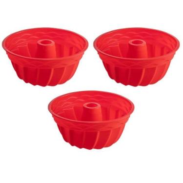 Imagem de Jogo 3 Assadeiras Redonda Espiral Silicone Sortida Silicone - QUALITY 