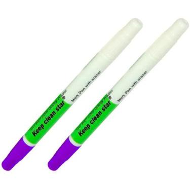 Imagem de 02 Canetas  Mágica Apagável Com Água Riscar Feltro Roxa. - Evolvere