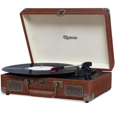 Imagem de Vitrola Raveo Sonetto Vintage Brown Toca Disco Bluetooth E