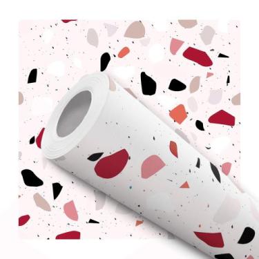 Imagem de Papel De Parede Auto Adesivo Granilite Terrazzo Elegante Rustico Sala 