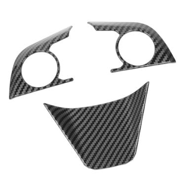 Imagem de 3 Pçs Painel do Volante Guarnição Estilo Fibra de Carbono Decalques Decorativos para Xv70 2018 a 2024