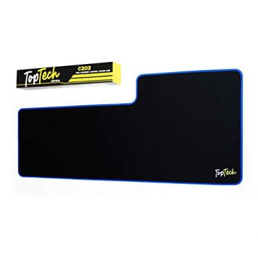 Imagem de TOP TECH Mouse pad grande premium para jogos com bordas costuradas (86 x 38 cm) | Tapete de mouse texturizado premium | Extra suave | Mouse pad para laptop, computador e PC | Base antiderrapante |