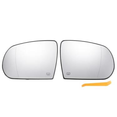 Imagem de ACROPIX Vidro retrovisor do lado esquerdo direito do carro para Jeep Cherokee 2014-2019 para Jeep Compass 2017-2021 com placa de apoio - Pacote com 2